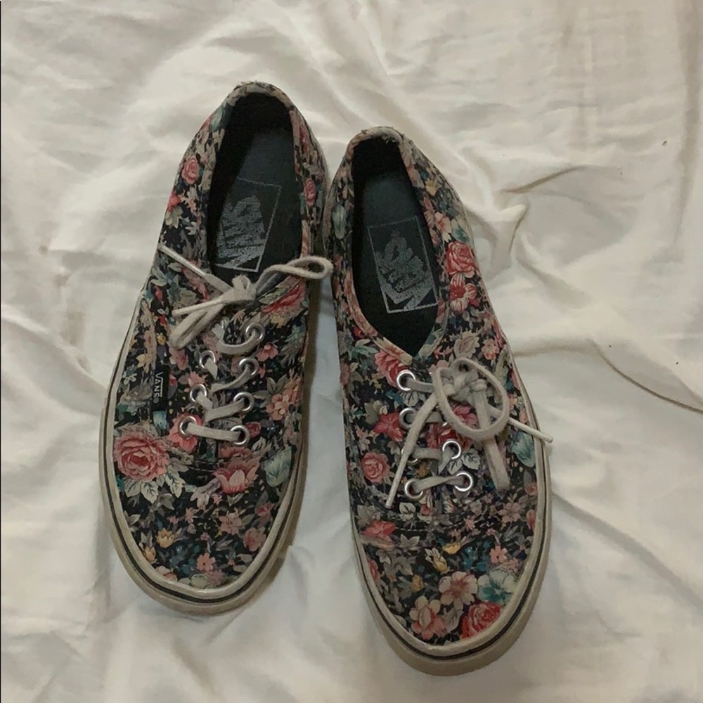 flower print vans vintage